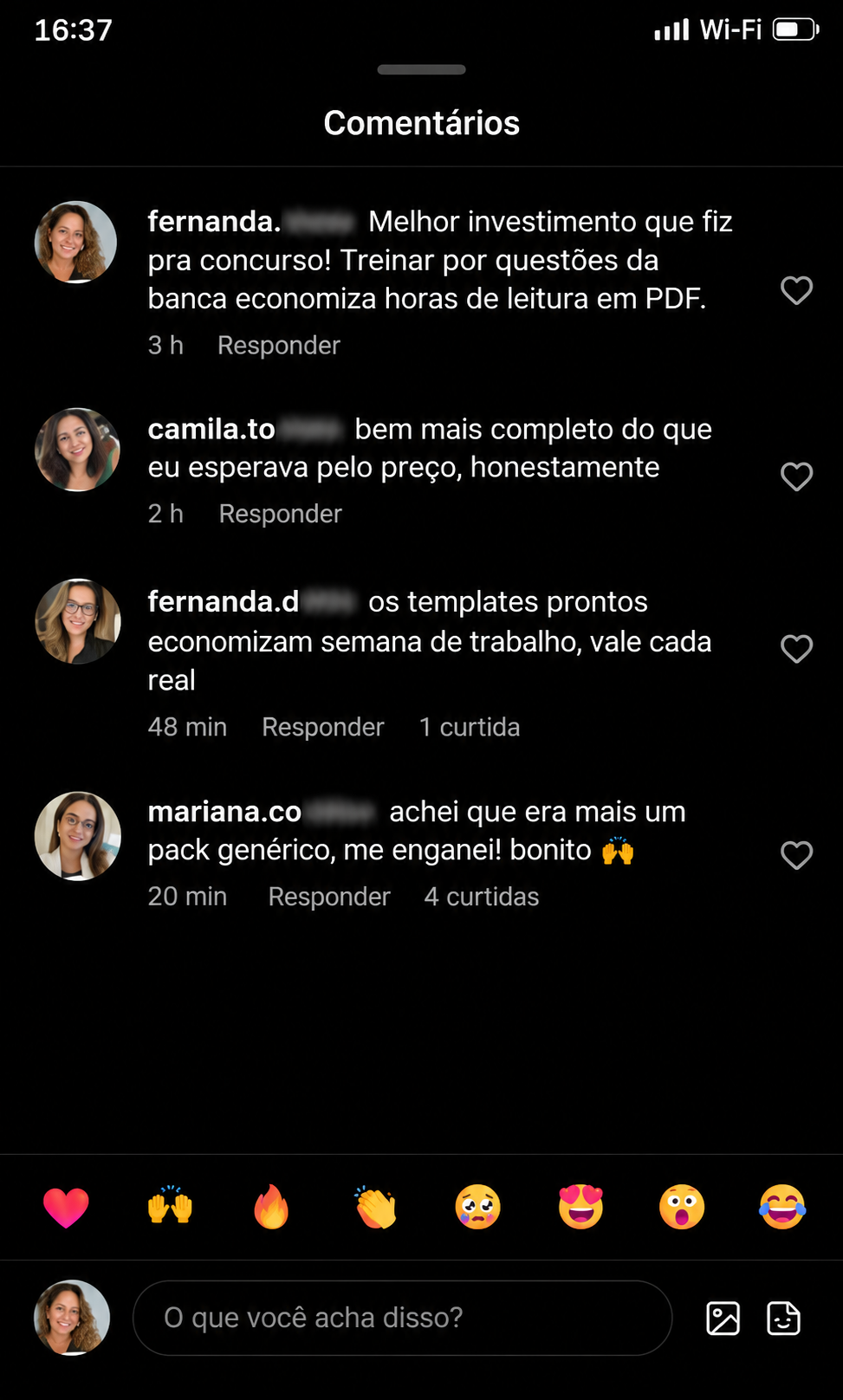 Prova social de cliente do Memoriza AS