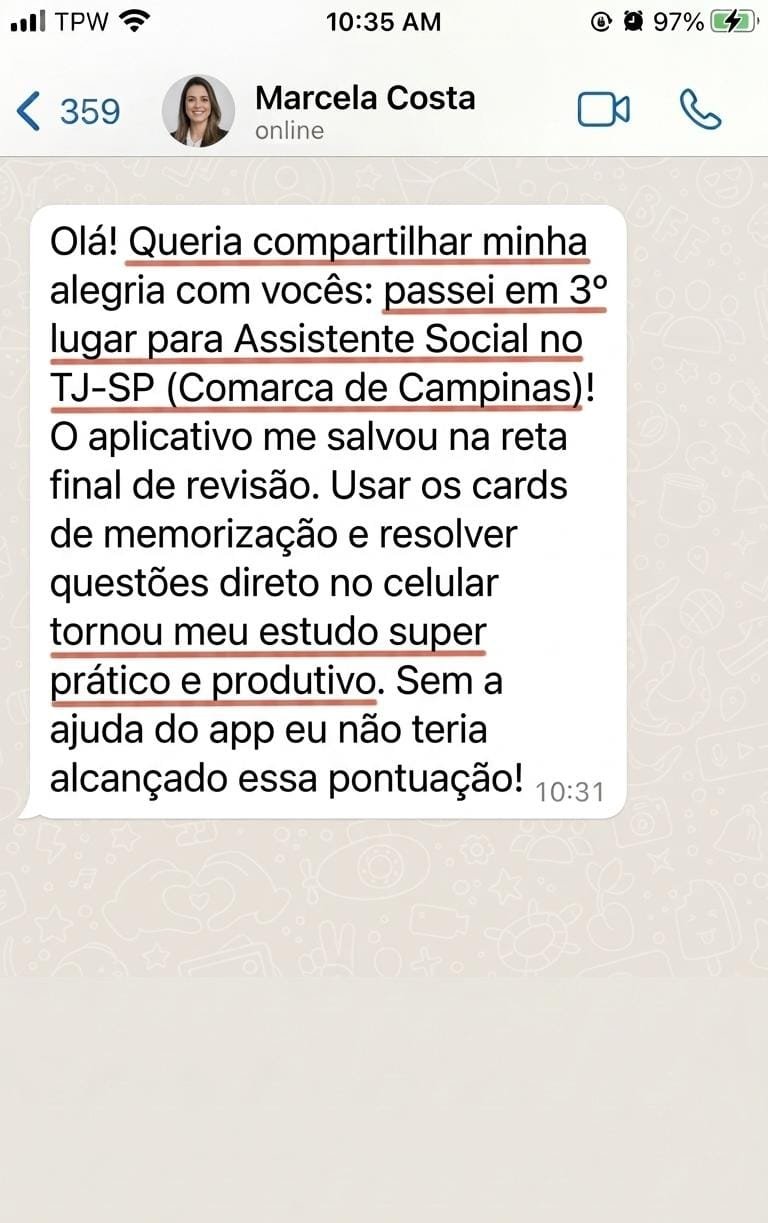 Depoimento de cliente do Memoriza AS